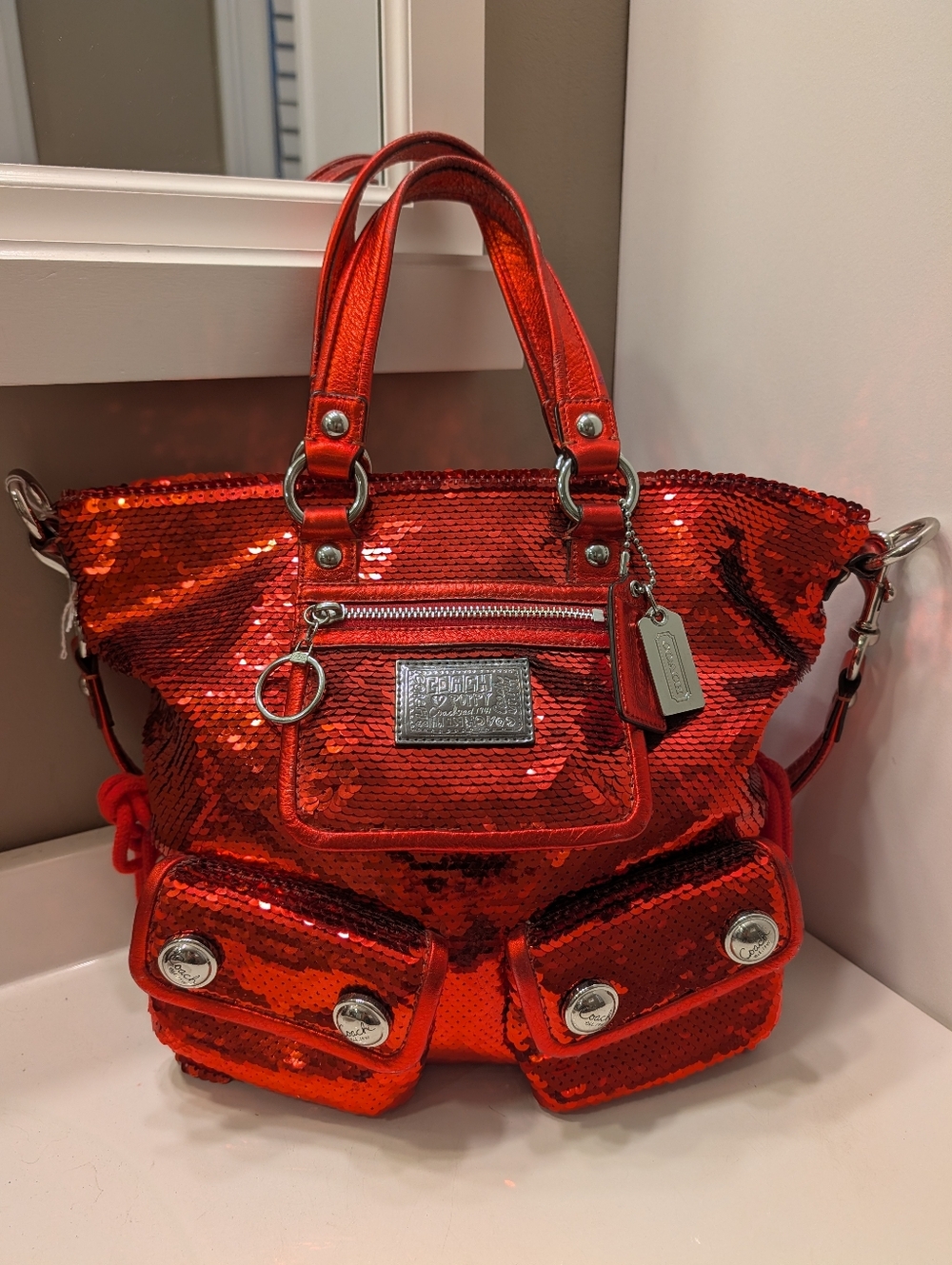 🥰 Vintage Y2K Rare Coach Poppy Spotlight Limited Edition #13821 Crossbody Bag ❤ - Picture 5 of 16